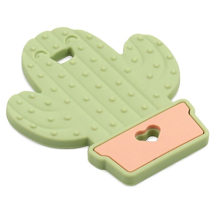 slide 1 of 6, Bumkins Cactus Silicone Teether - Green, 1 ct