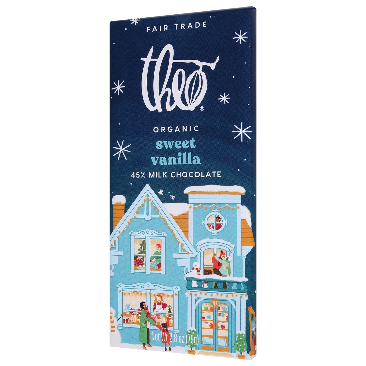 slide 10 of 12, Theo 45% Organic Sweet Vanilla Milk Chocolate 2.8 oz, 