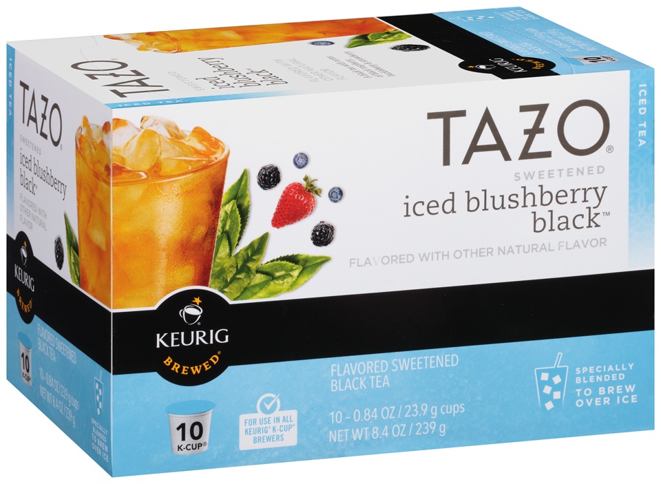 slide 1 of 1, Tazo Iced Blushberry Black K-Cups, 10 ct