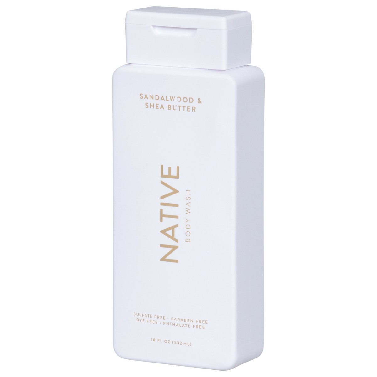 slide 9 of 9, Native Body Wash, Sandalwood & Shea Butter, Sulfate Free, for Women and Men, 18 oz, 18 fl oz