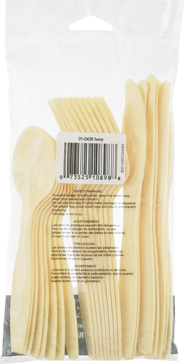 slide 2 of 10, Touch of Color  Assorted Plastic Disposable Silverware Flatware, 24 ct