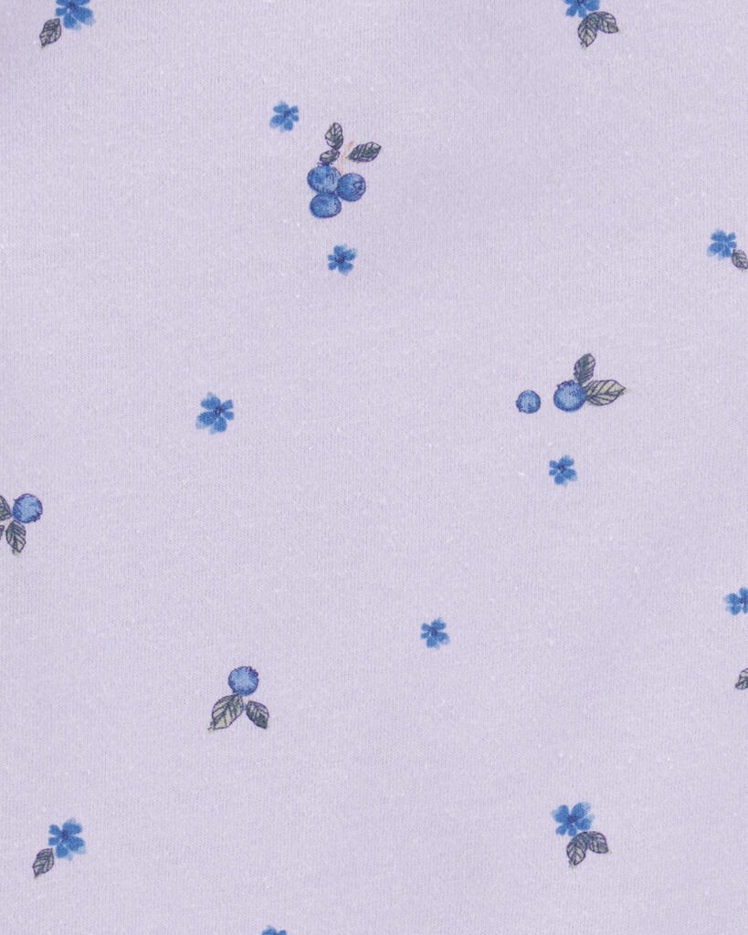 slide 2 of 2, Oshkosh Blueberry Print Eyelet Flutter Bodysuit Purple 3M, 1 ct