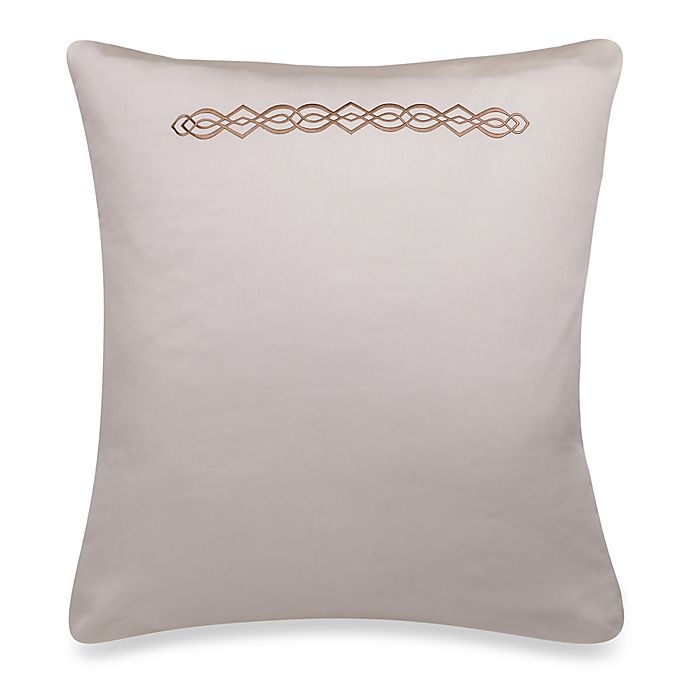 slide 1 of 1, Frette At Home Boho Embroidery European Pillow Sham - Ivory/Caramel, 1 ct