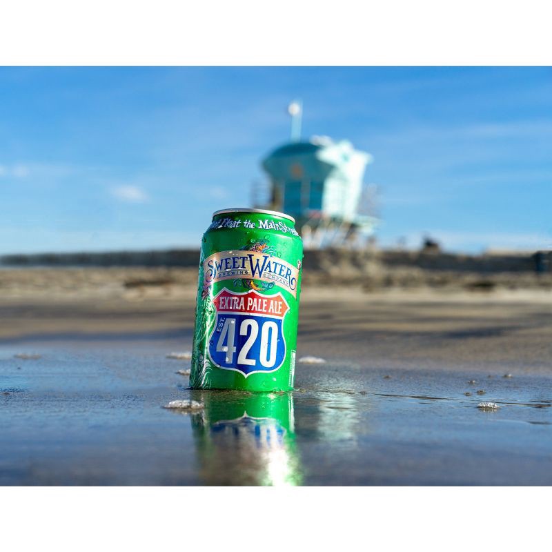 slide 6 of 10, SweetWater Brewing Company 420 Extra Pale Ale Beer - 6pk/12 fl oz Cans, 6 ct; 12 oz