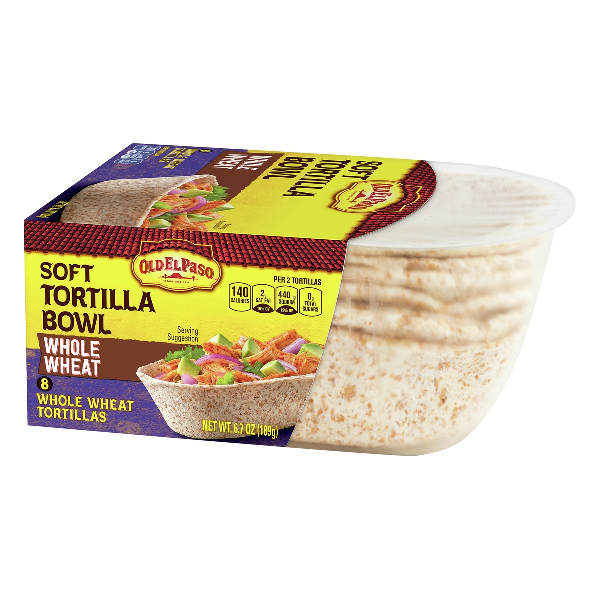 slide 10 of 11, Old El Paso Soft Whole Wheat Tortilla Bowl 8 ea, 8 ct