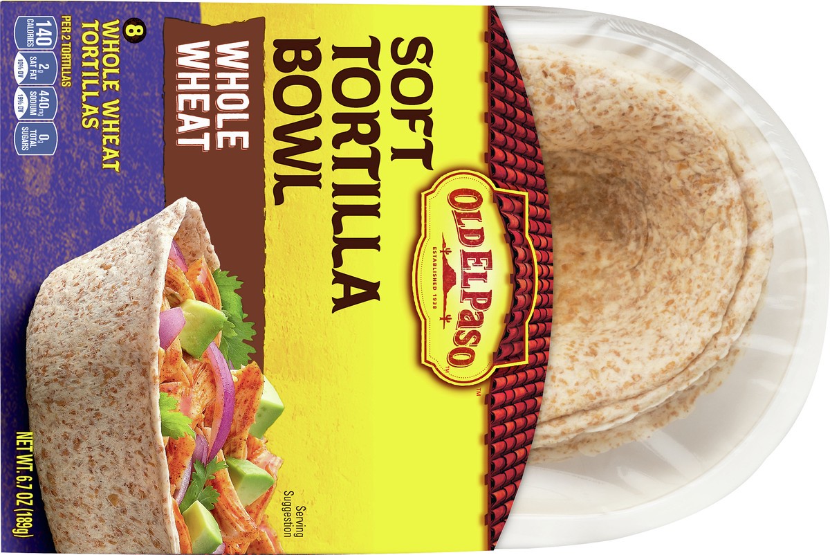 slide 8 of 11, Old El Paso Soft Whole Wheat Tortilla Bowl 8 ea, 8 ct