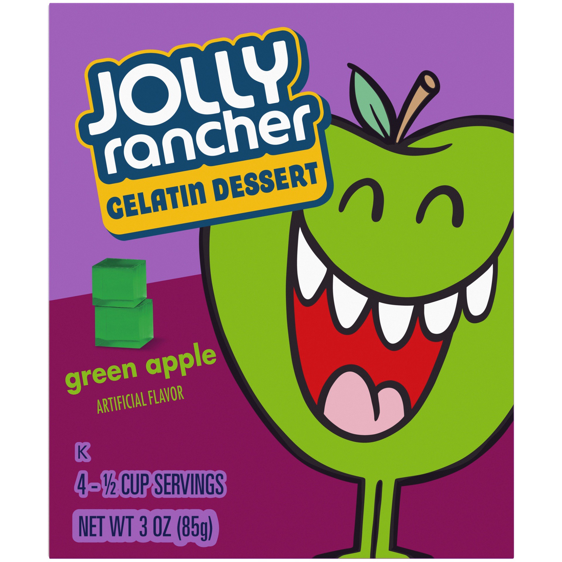 slide 4 of 6, Jolly Rancher s Green Apple Gelatin Dessert Mix, 3 oz