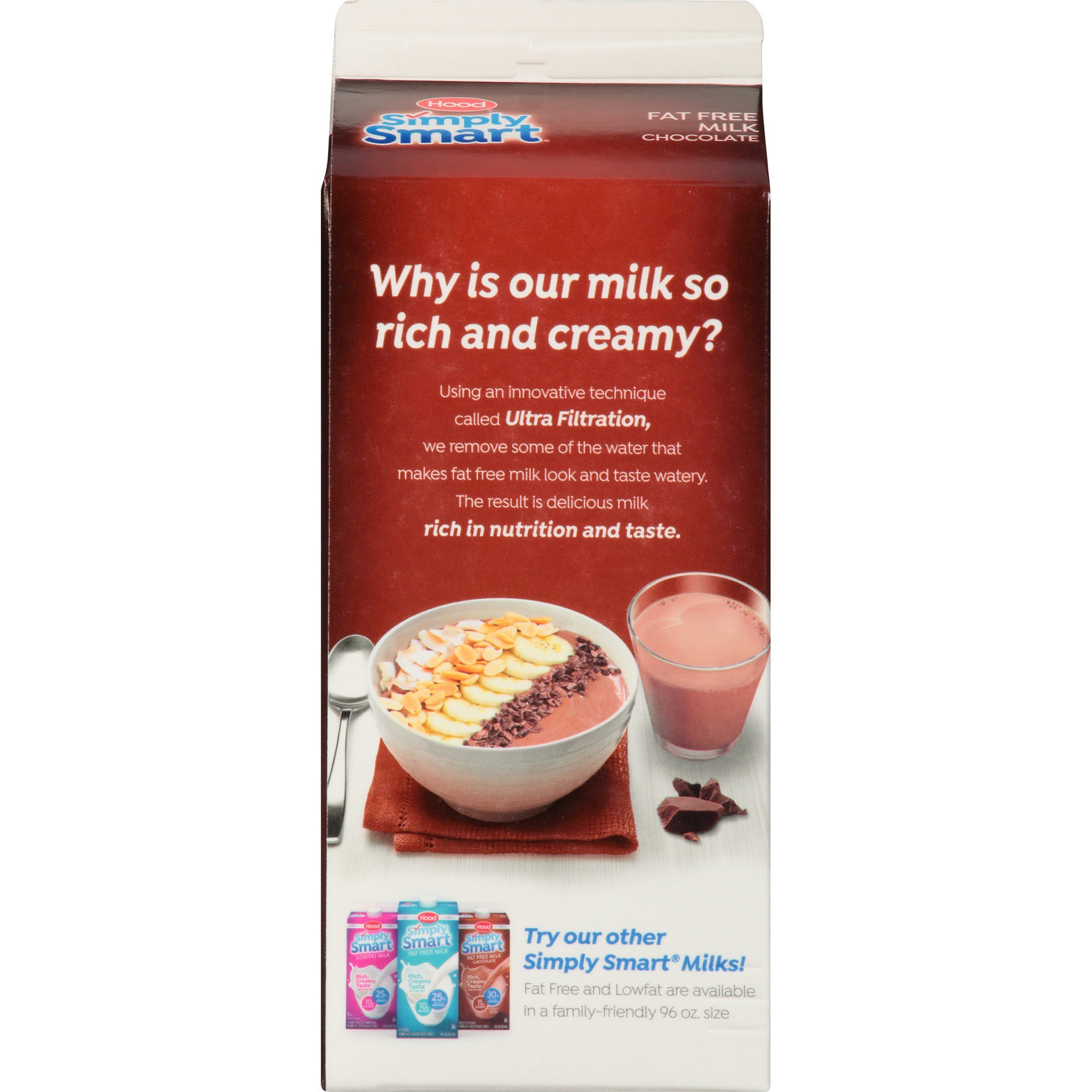 slide 6 of 8, Hood Simply Smart Milk - Fat Free Chocolate, 64 fl oz