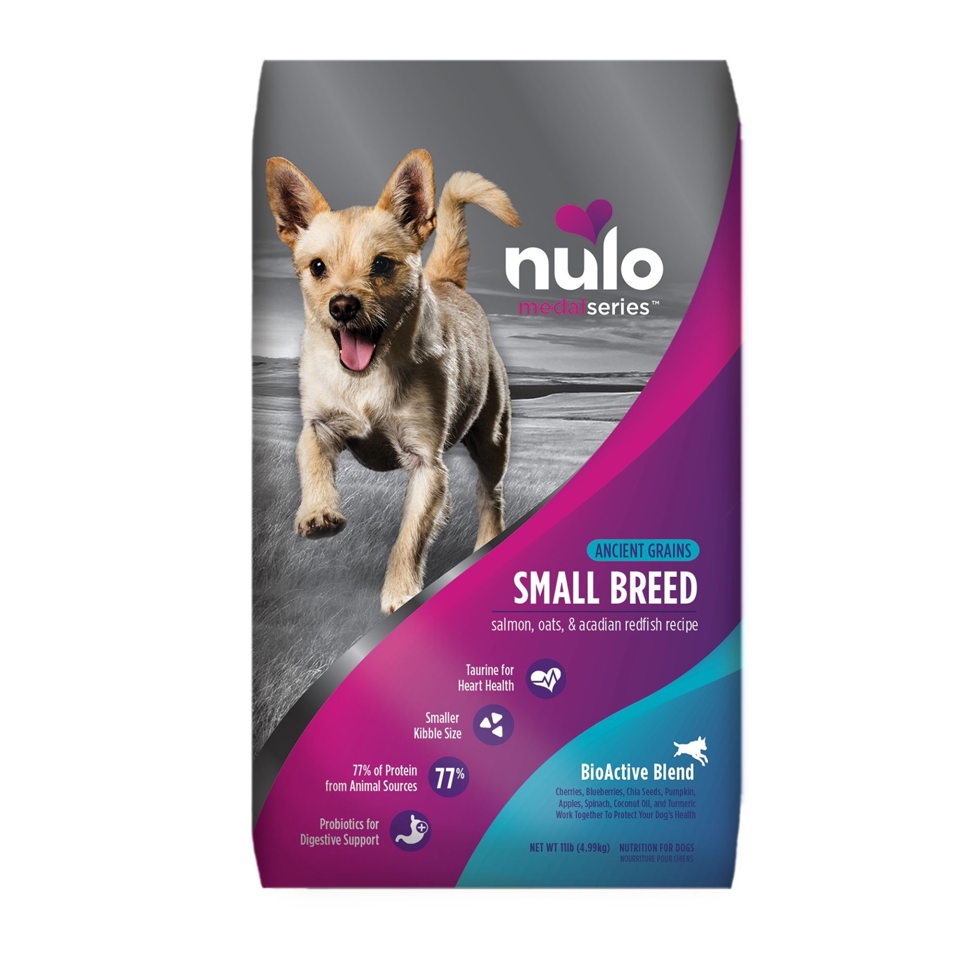 slide 1 of 1, Nulo MedalSeries Small Breed All Life Stages Dry Dog Food - Salmon, 11 lb