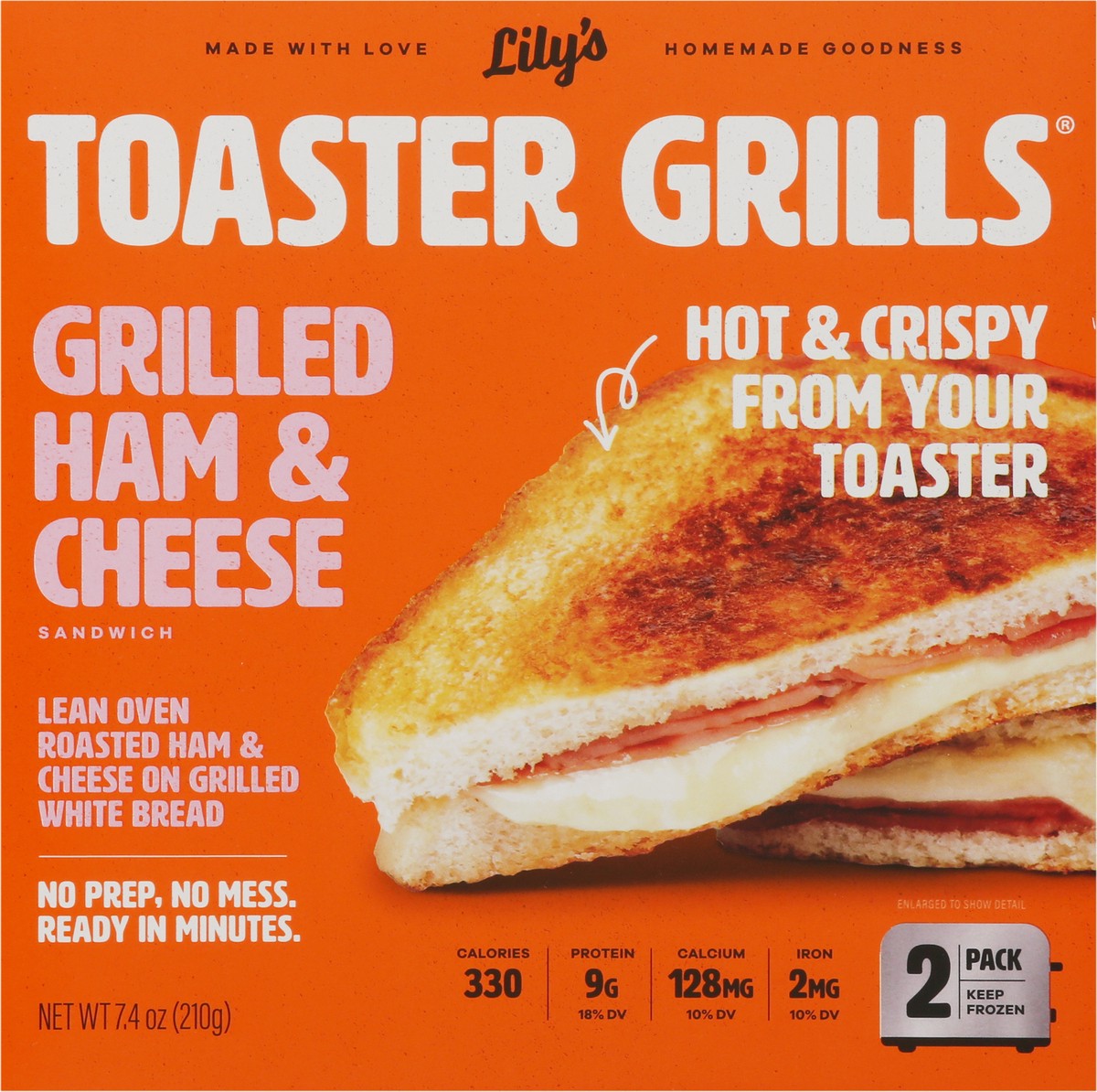 slide 6 of 9, LILYS Lily's Toaster Grills Ham and Cheese, 2 ct