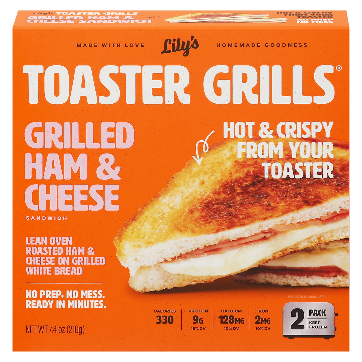 slide 1 of 9, LILYS Lily's Toaster Grills Ham and Cheese, 2 ct