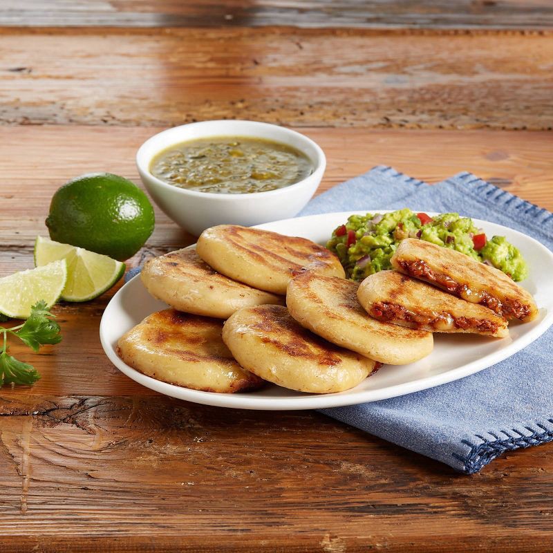 slide 4 of 5, Del Real Foods Mini Pupusas Birria & Cheese - 16.8oz, 16.8 oz
