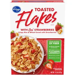 Kroger Toasted Flakes With Strawberries Cereal
