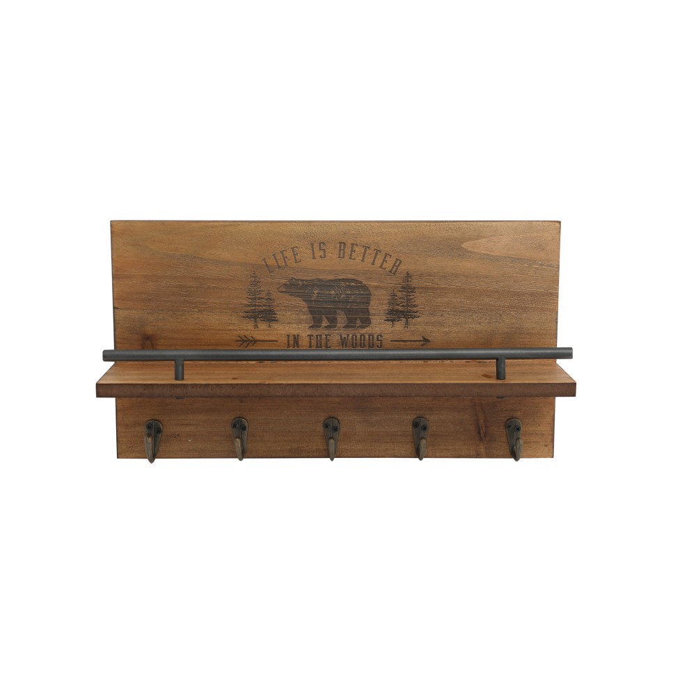 slide 1 of 1, Bear Wood Shelf, 1 ct