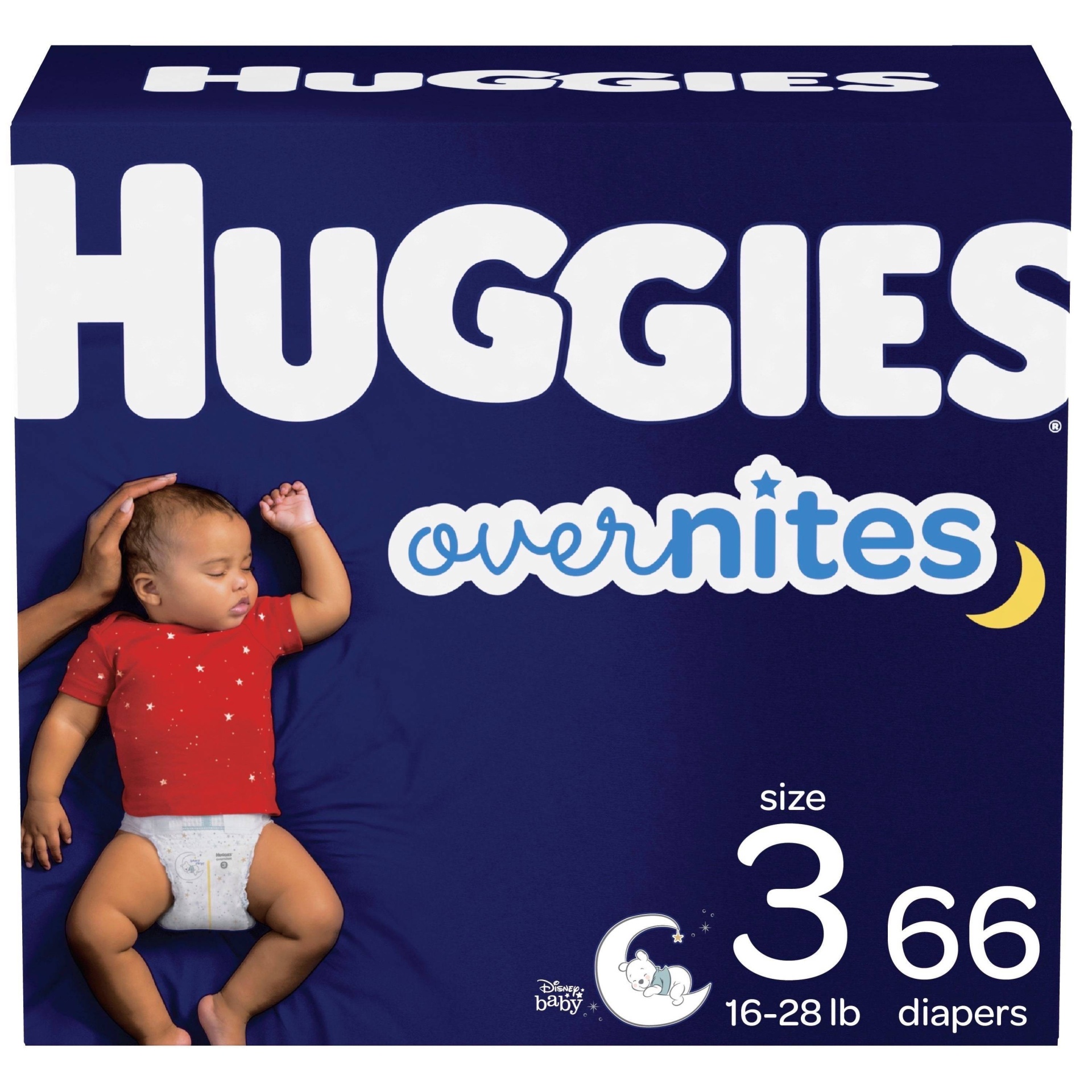 slide 1 of 3, Huggies Overnites Diapers - Size 3, 80 ct; Size 3