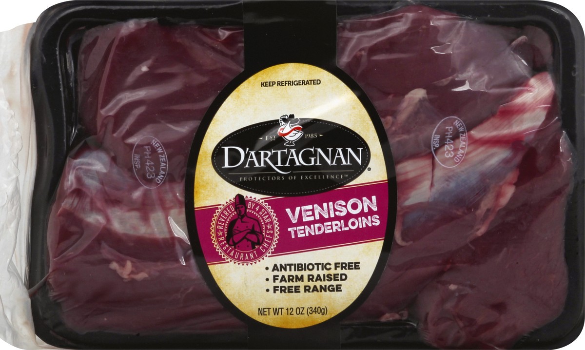 slide 1 of 8, D'Artagnan Tenderloins Venison 12 oz, 12 oz