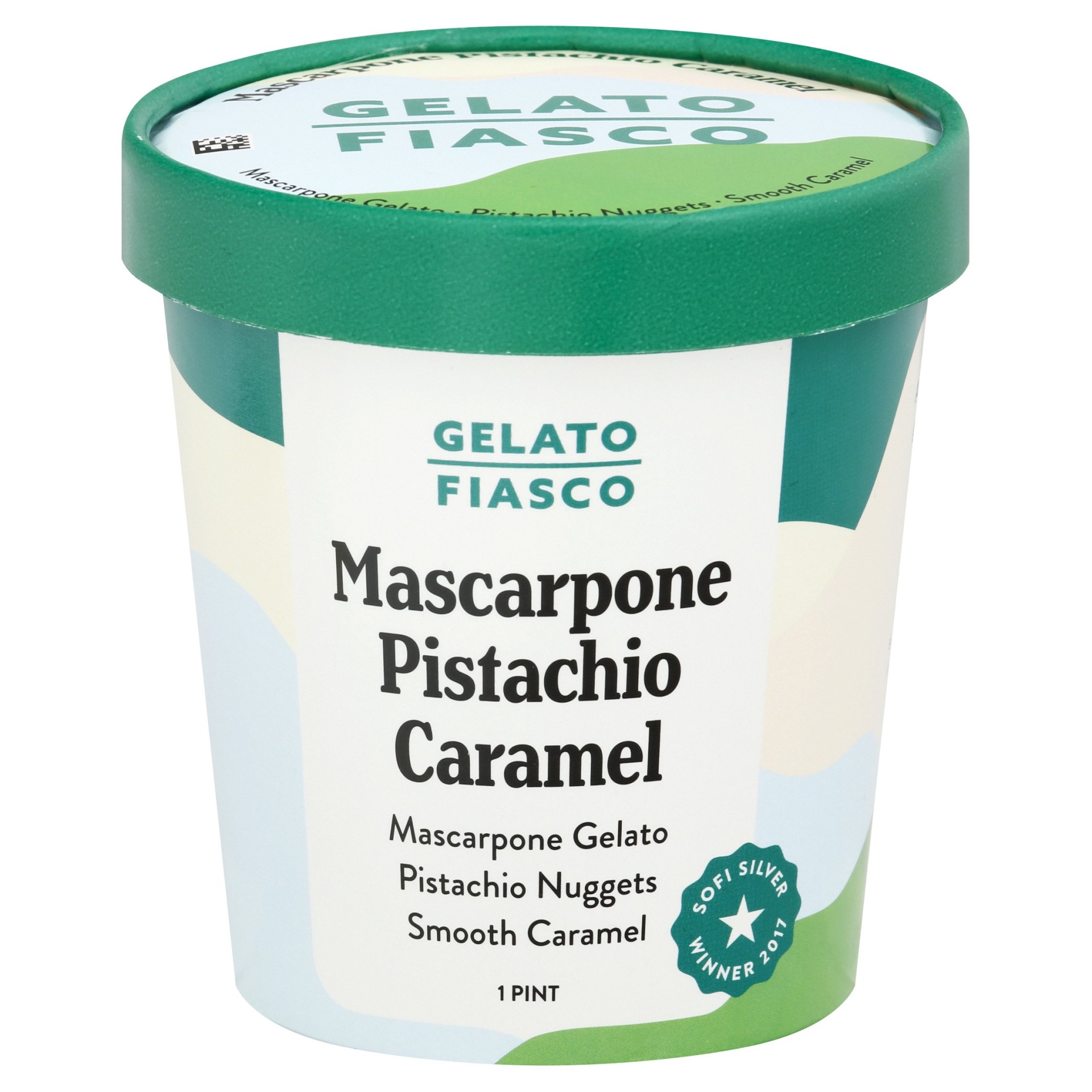 slide 1 of 2, Gelato Fiasco Mascarpone Pistachio Caramel Gelato, 16 fl oz