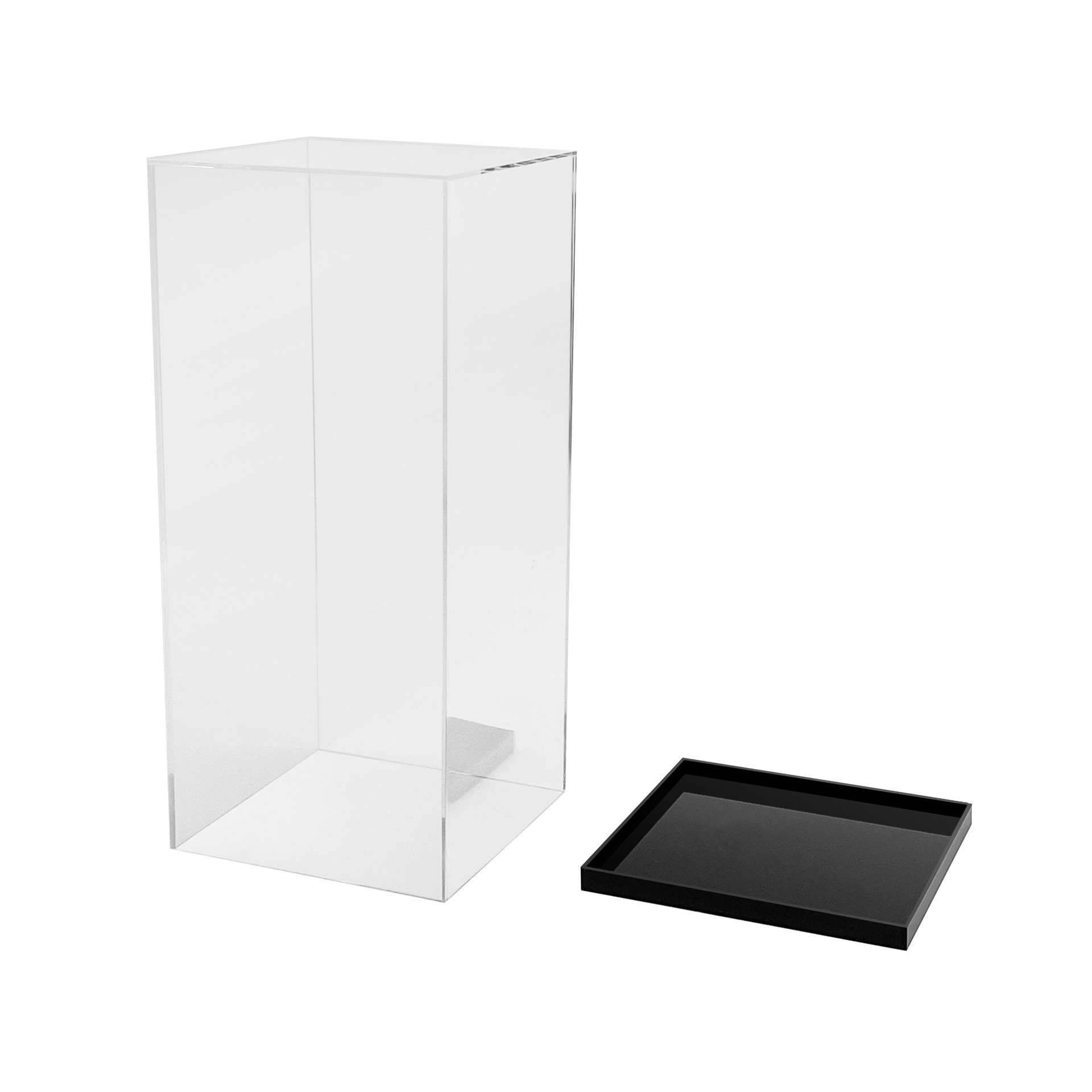 slide 2 of 4, 12" Clear Acrylic Doll Display Case By Studio Decor, 6.1 in x 14.3 in x 6.1 in
