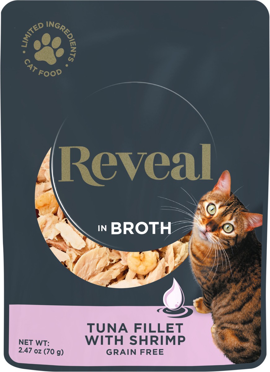 slide 3 of 3, Reveal Cat Tuna With Shrimp 2.47Oz Pouch, 2.47 oz