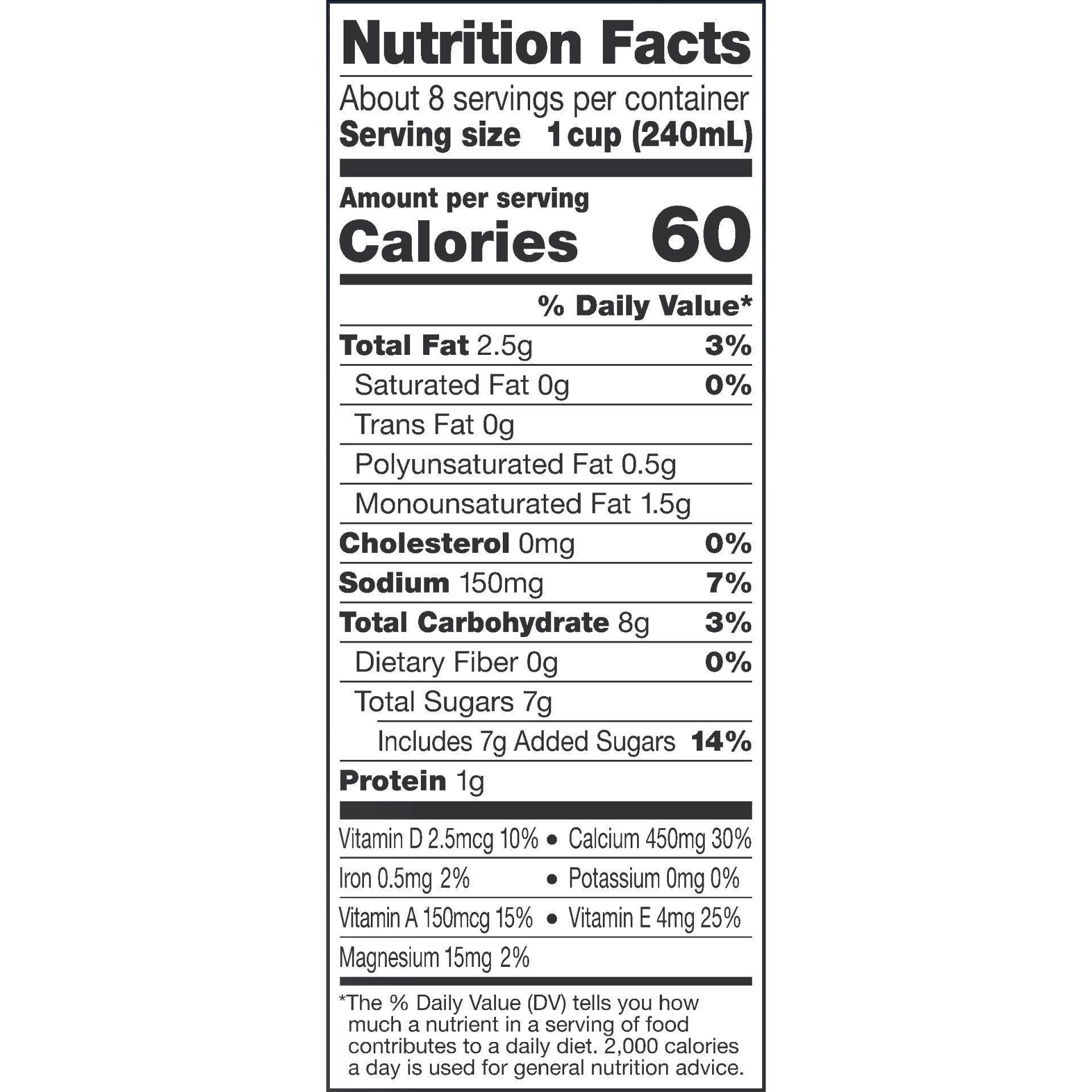 slide 12 of 49, Silk Almond Milk, Original, Dairy Free, Gluten Free, Seriously Creamy Vegan Milk with 50% More Calcium than Dairy Milk, 64 FL OZ Half Gallon, 64 fl oz