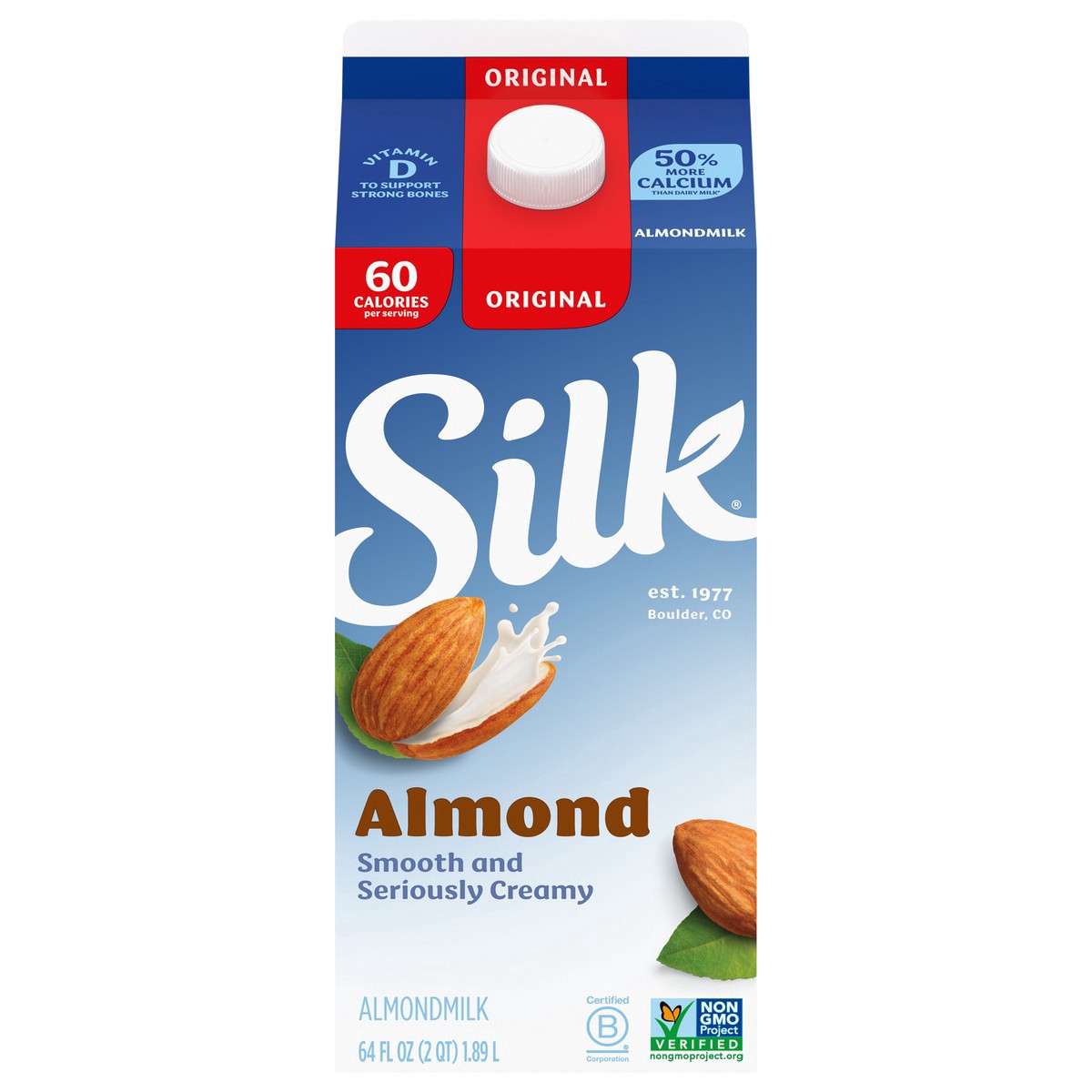 slide 1 of 49, Silk Original Almond Milk - 0.5gal,