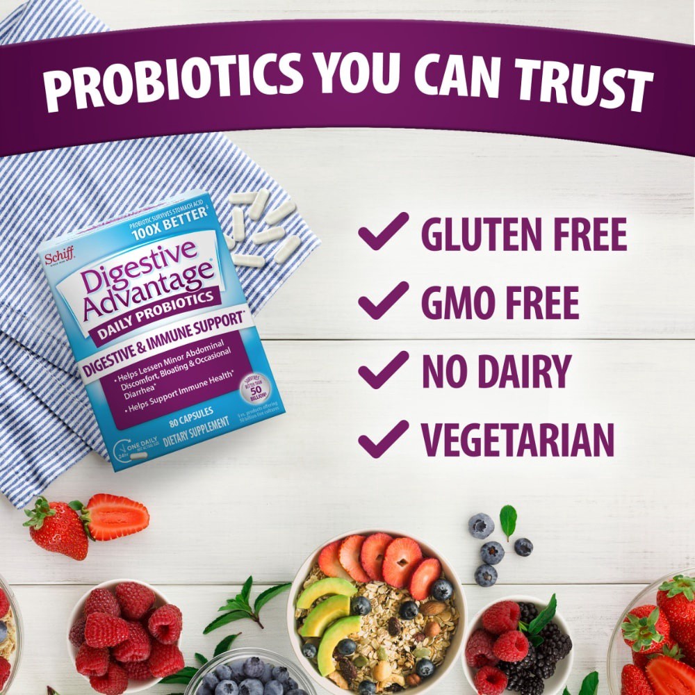 slide 6 of 6, Digestive Advantage Daily Probiotic - Survives Better than 50 Billion - 50 Capsules, 50 ct