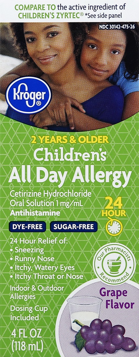 slide 2 of 4, Kroger Children's All Day Allergy Relief - Grape, 4 fl oz