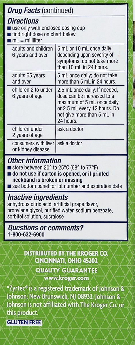 slide 4 of 4, Kroger Children's All Day Allergy Relief - Grape, 4 fl oz