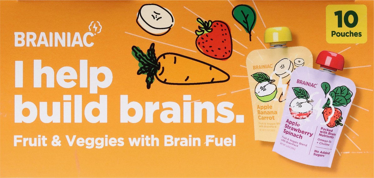 slide 9 of 13, Brainiac Variety Fruit And Veggie Apple Sauce 32 Ounces, 32 oz