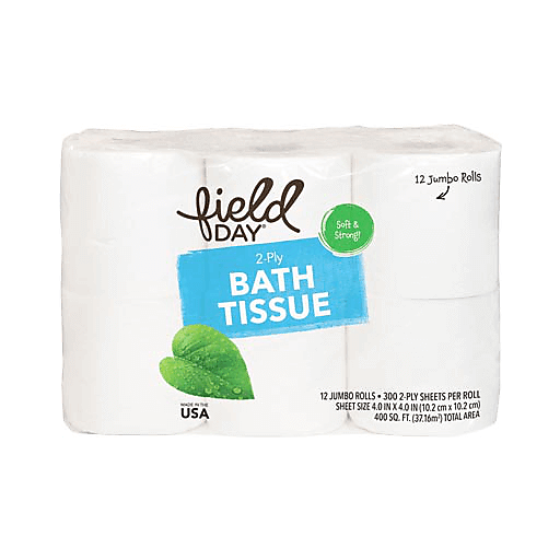 slide 1 of 1, Field Day Bath Tissue 100% Recycled, 12 ct