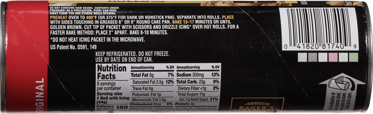 slide 2 of 9, Baker's Harvest Original Cinnamon Rolls with Icing 12.4 oz, 12.4 oz