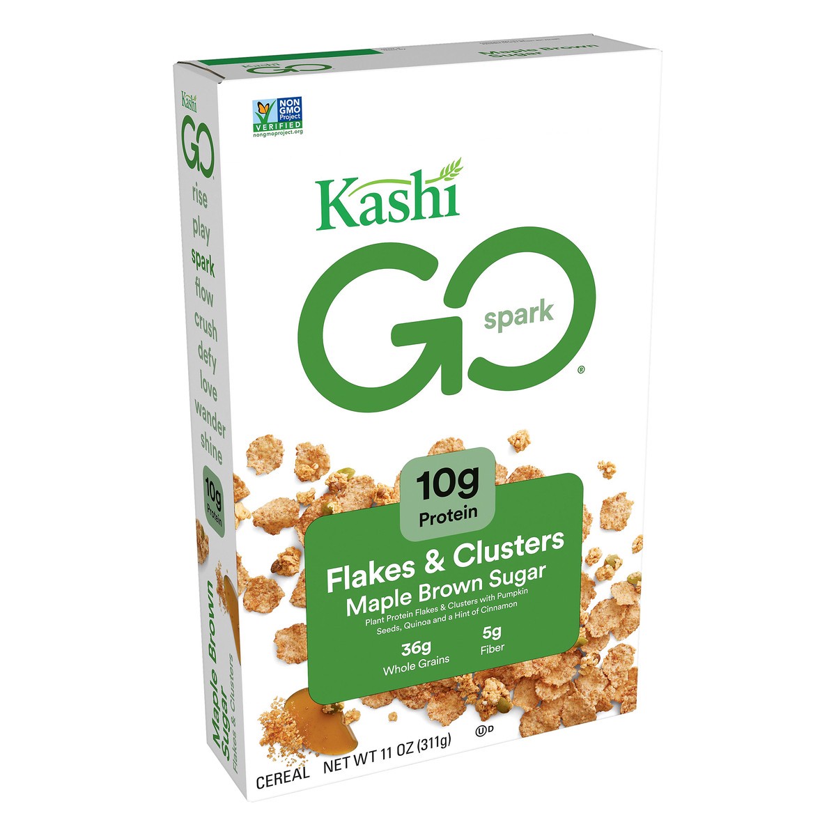 slide 2 of 11, Kashi Go Spark Flakes & Clusters Maple Brown Sugar Cereal 11 oz, 11 oz