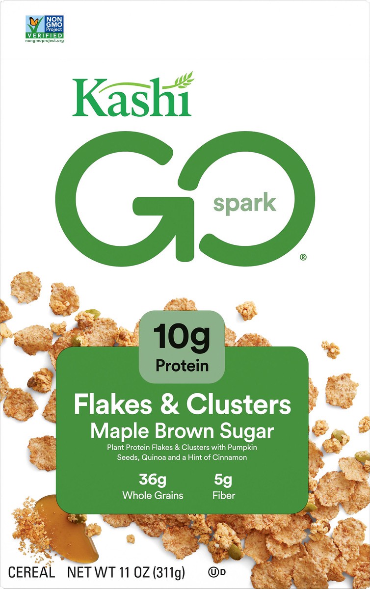 slide 9 of 11, Kashi Go Spark Flakes & Clusters Maple Brown Sugar Cereal 11 oz, 11 oz