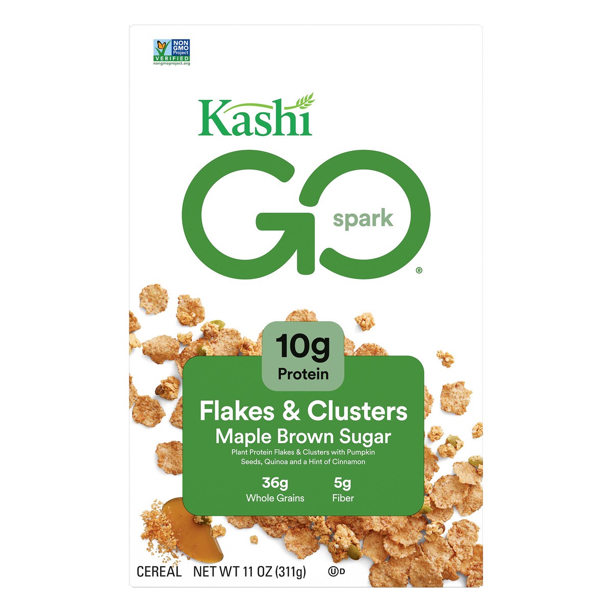 slide 1 of 11, Kashi Go Spark Flakes & Clusters Maple Brown Sugar Cereal 11 oz, 11 oz