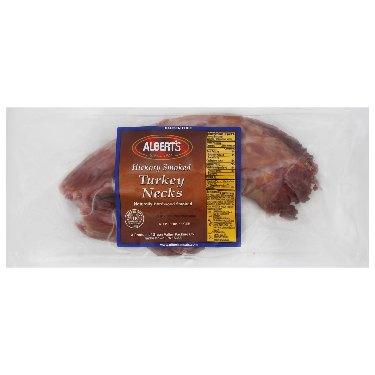 slide 6 of 6, Albert's Hickory Smoked Turkey Necks 1 ea, per lb