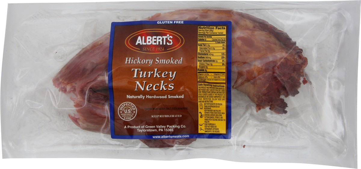 slide 1 of 6, Albert's Hickory Smoked Turkey Necks 1 ea, per lb