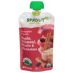 Sprout Organics Apple, Oatmeal Raisin & Cinnamon Baby Food 3.5 oz