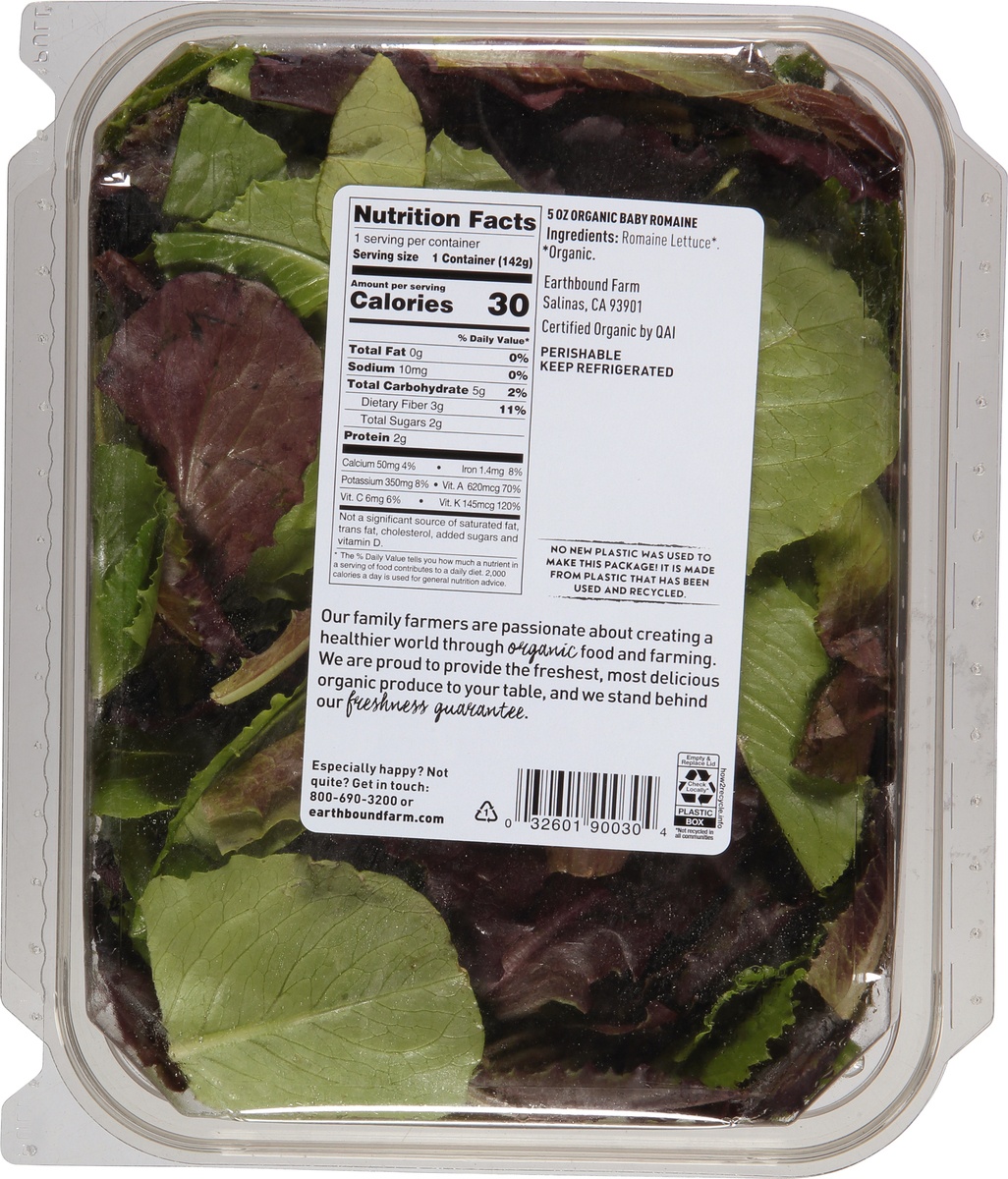 Earthbound Farm Organic Baby Romaine 5 oz | Shipt