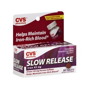 slide 1 of 1, CVS Pharmacy Iron Slow Release Tablets, 30 ct