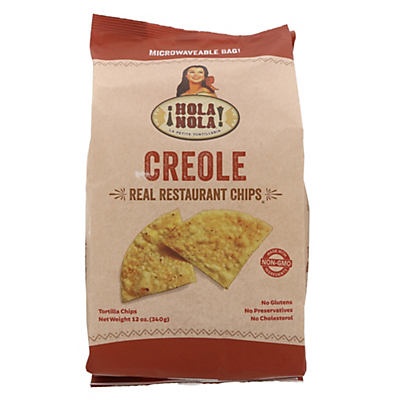 slide 1 of 1, Hola Nola Creole Tortilla Chip, 12 oz