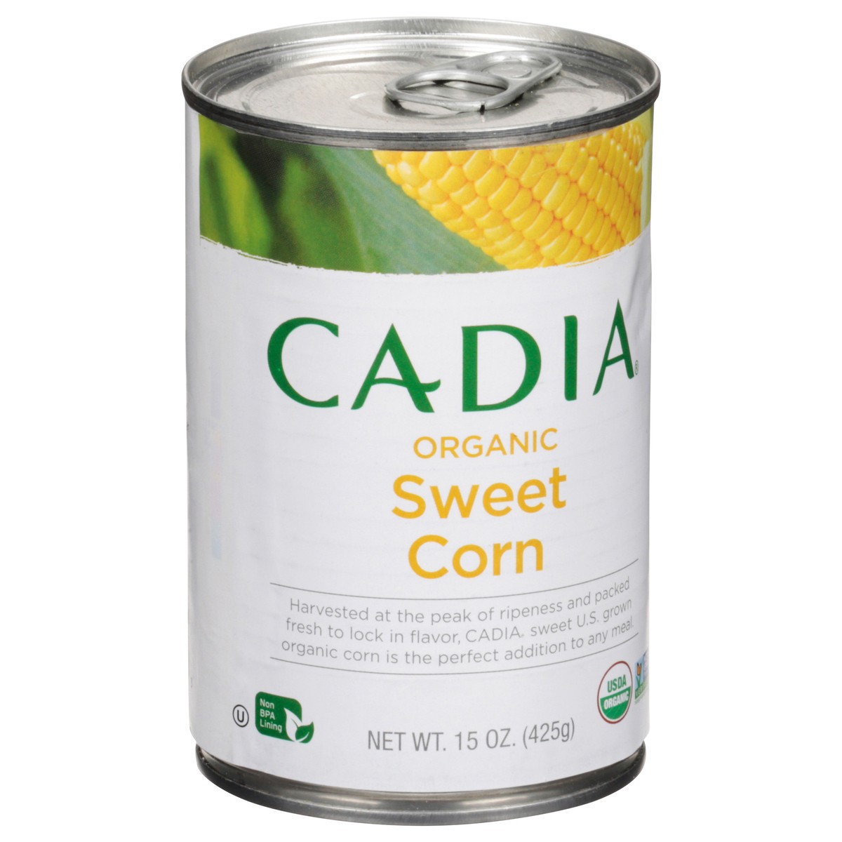 slide 8 of 13, Cadia Organic Sweet Corn 15 oz, 15 oz