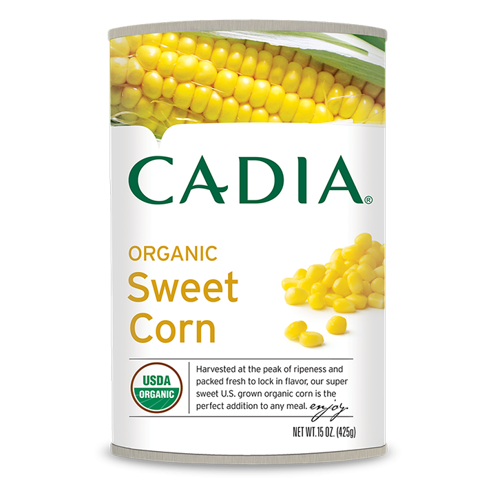 slide 1 of 1, Cadia Organic Sweet Corn, 15 oz