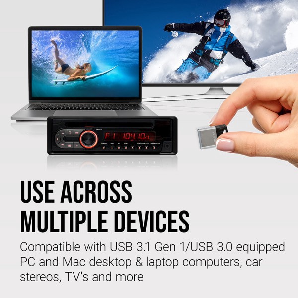 slide 3 of 10, PNY Elite-X Fit Usb 3.0 Flash Drive, 256Gb, Black, 1 ct