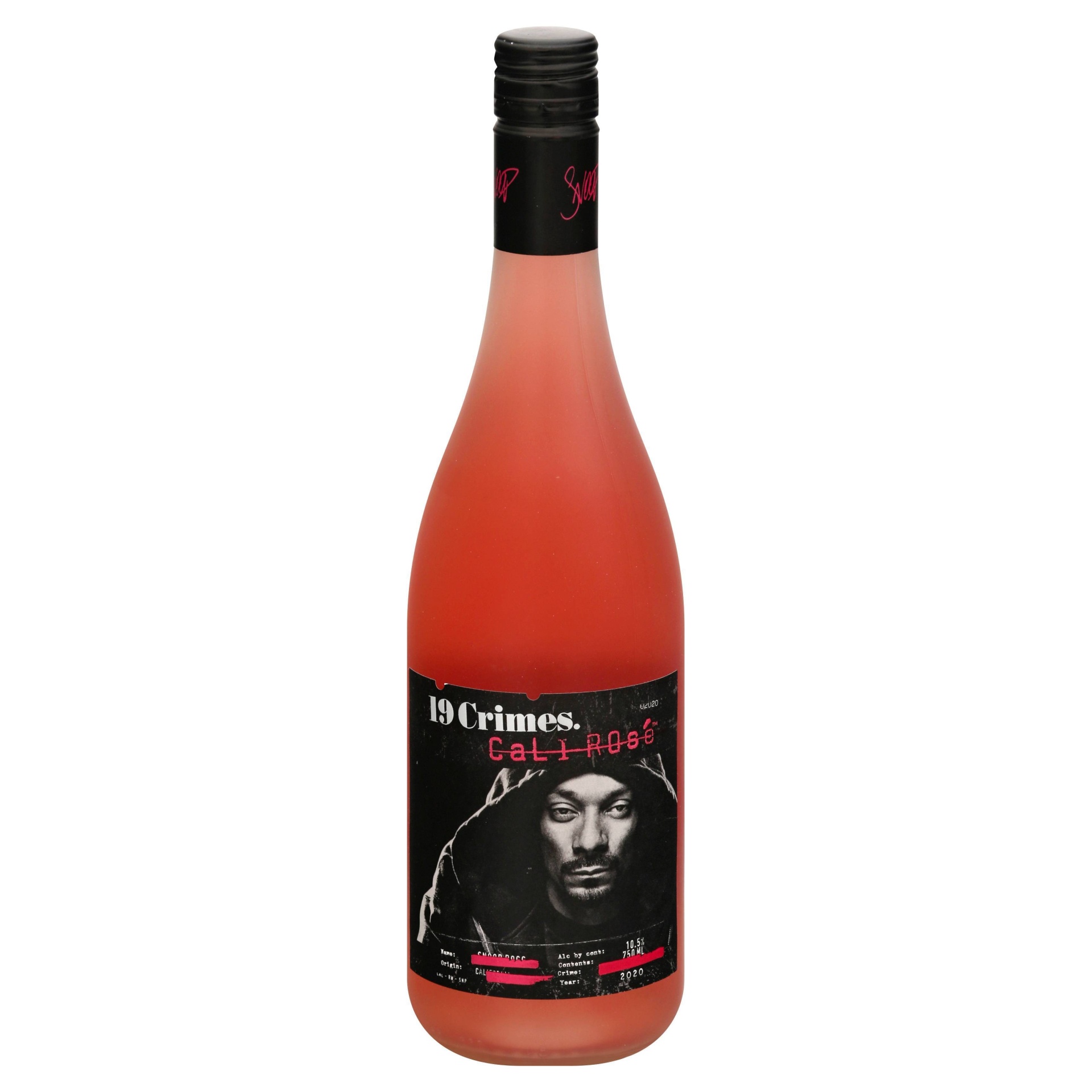 slide 1 of 1, 19 Crimes Cali Rosé Wine Bottle, 750 ml