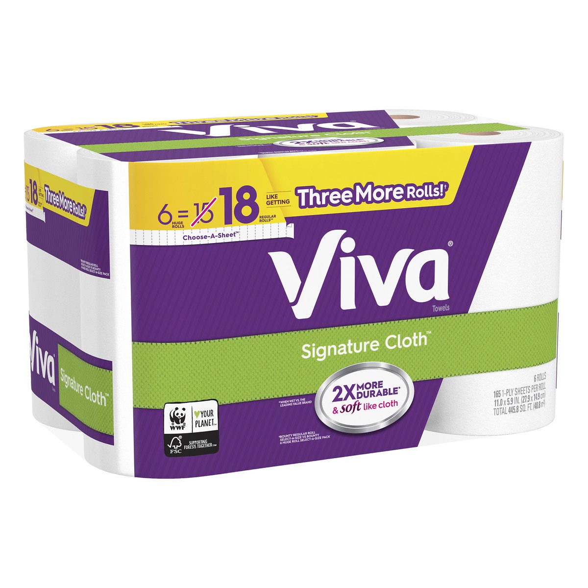 slide 8 of 8, Viva Signature Cloth Choose-A-Sheet White Paper Towels, 6 ct