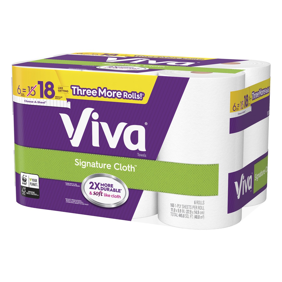 slide 7 of 8, Viva Signature Cloth Choose-A-Sheet White Paper Towels, 6 ct