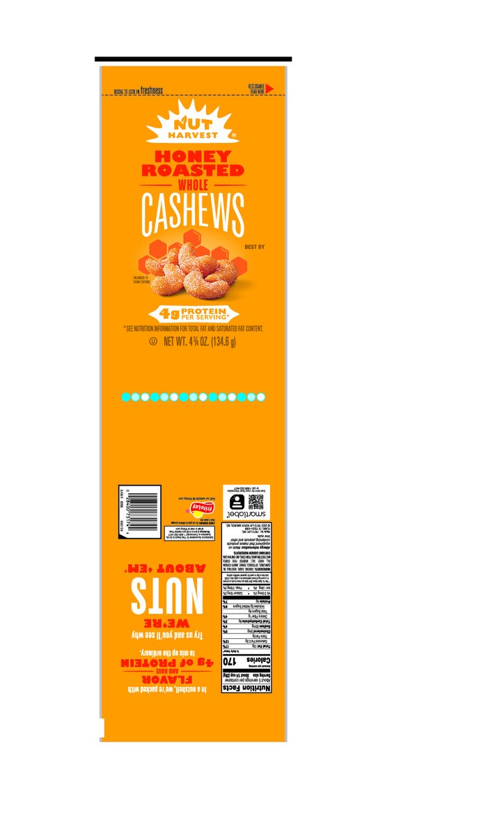 slide 8 of 8, Nut Harvest Whole Cashews Honey Roasted 4 3/4 Oz, 4.75 oz