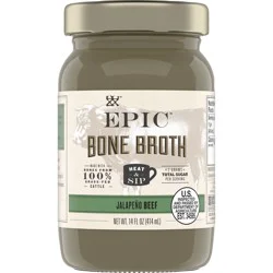 EPIC Beef Jalapeno Sea Salt Bone Broth, Keto Friendly, Paleo Friendly, 14 fl oz