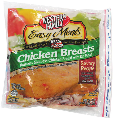 slide 1 of 1, Western Family Boneless Skinless Chicken Breast, 2.5 lb