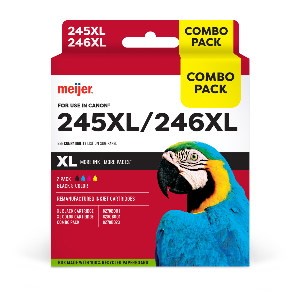 slide 1 of 7, Meijer Canon Ink PG-245XL/CL-246XL Bk&Clr 2Pk, 2 ct